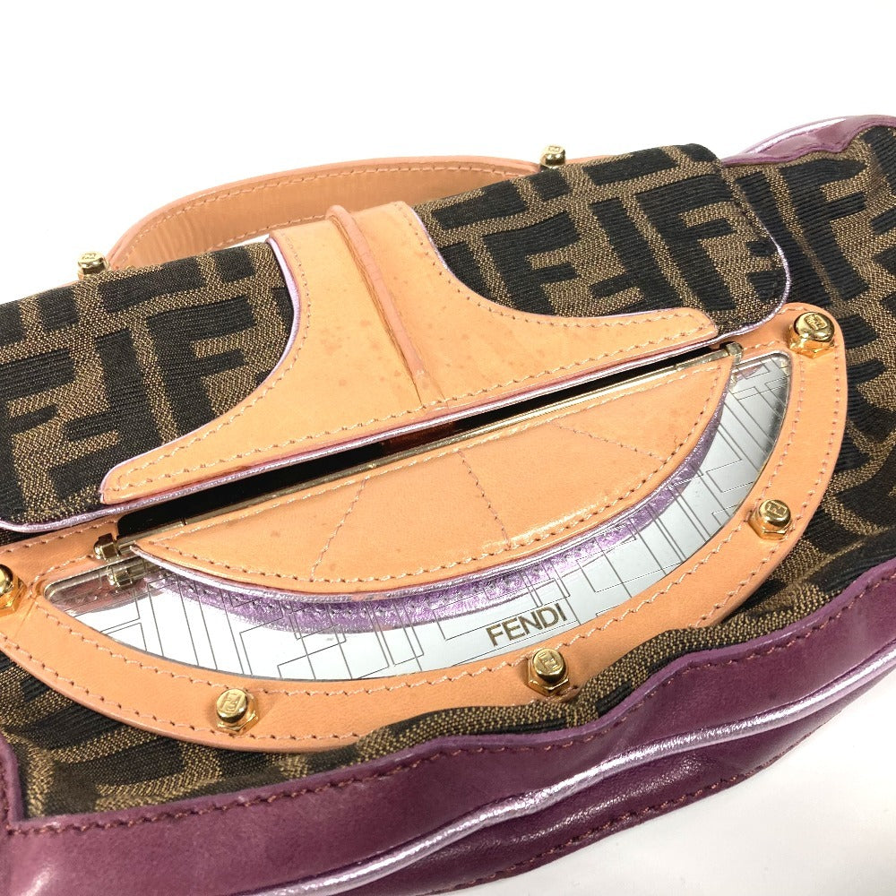 FENDI Handbag Canvas / leather Brown vintage Zucca logo Women Used