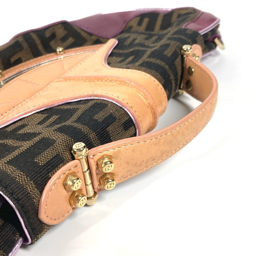 FENDI Handbag Canvas / leather Brown vintage Zucca logo Women Used