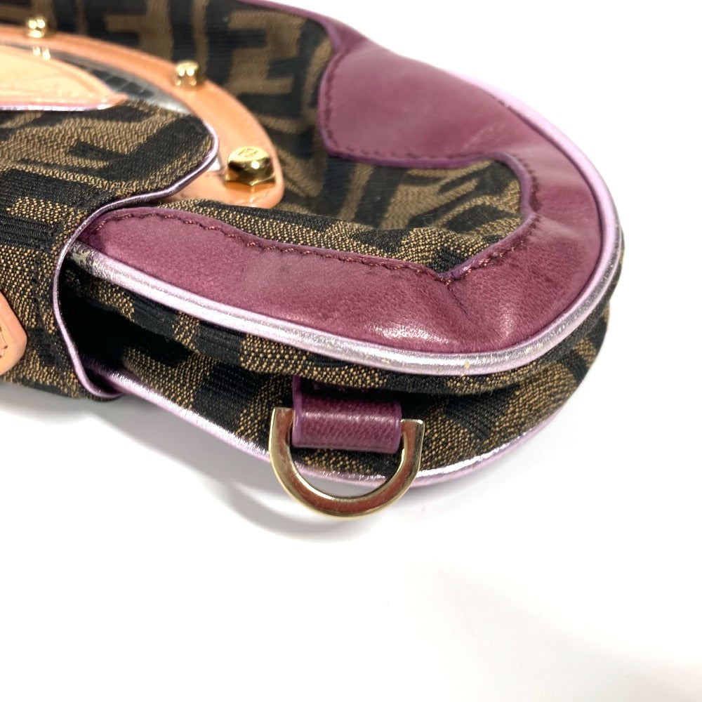 FENDI Handbag Canvas / leather Brown vintage Zucca logo Women Used