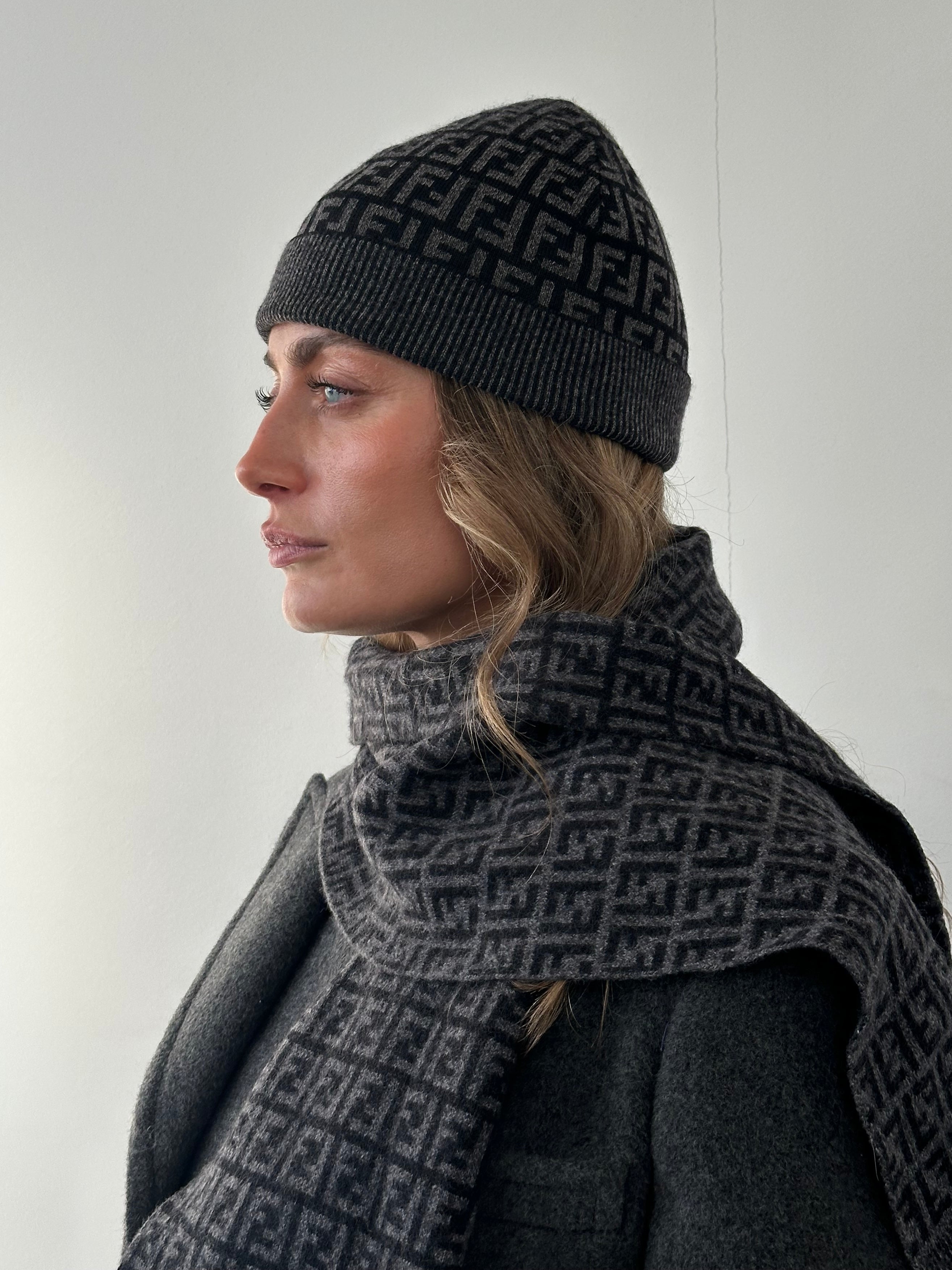 Fendi FF Monogram Pure Wool Scarf