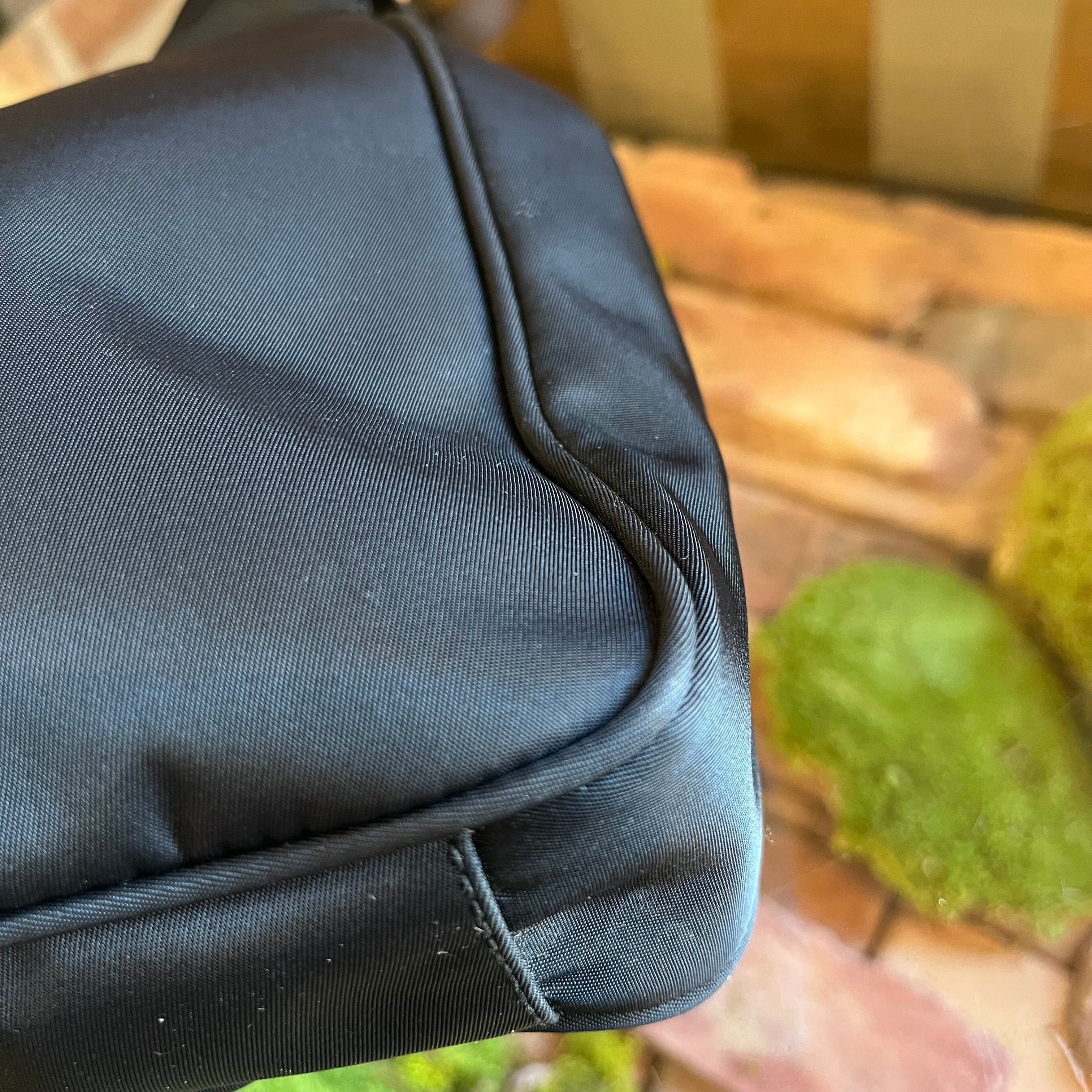 FENDI Logo Black Nylon Shoulder Bag