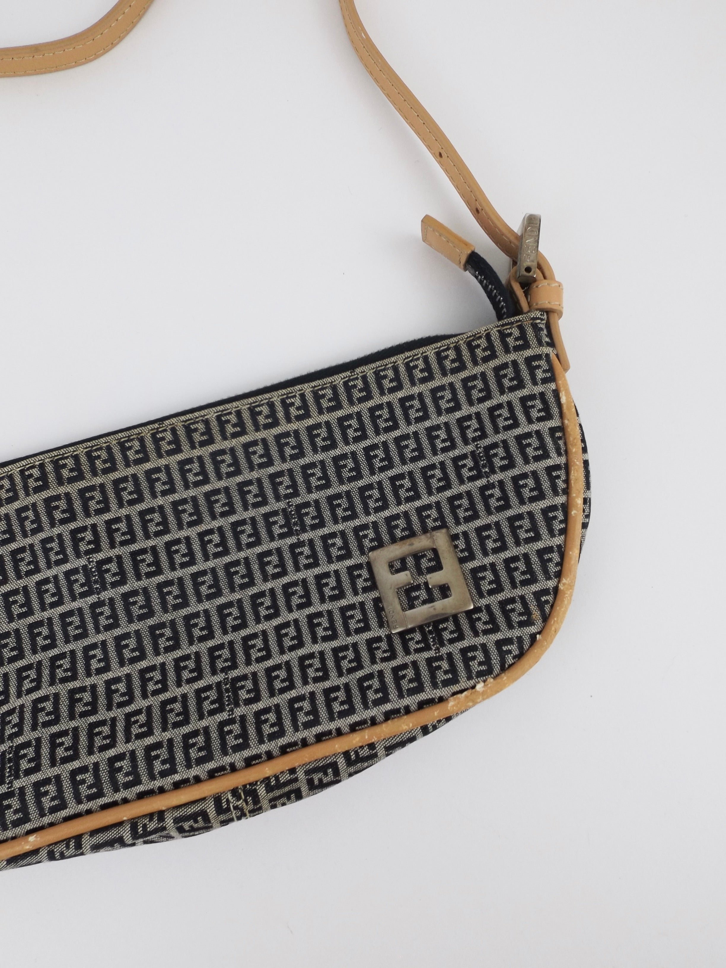 Vintage Fendi Zucca Mini Shoulder Bag
