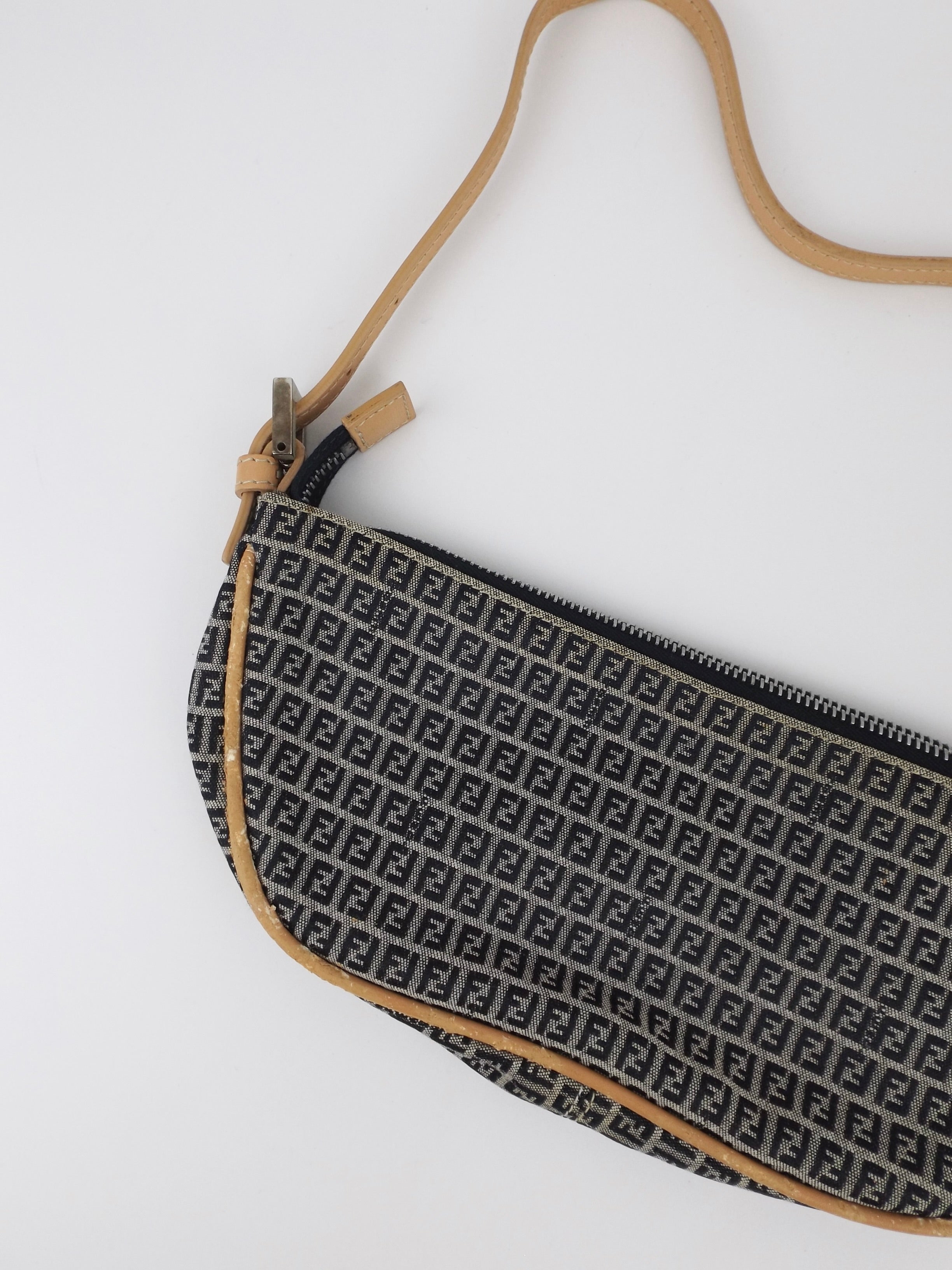 Vintage Fendi Zucca Mini Shoulder Bag
