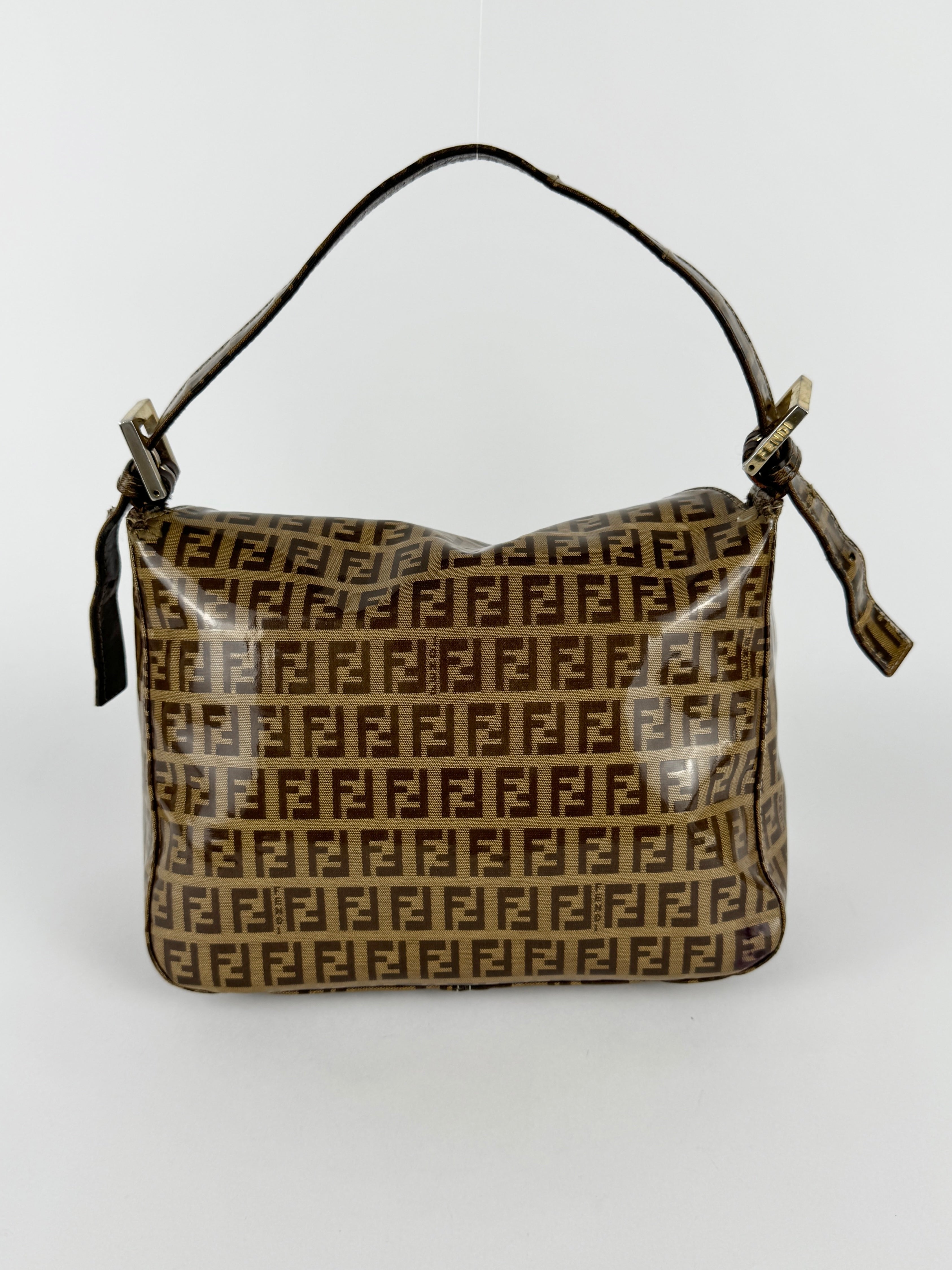 Vintage Fendi Zucca Mamma Baguette Shoulder Bag