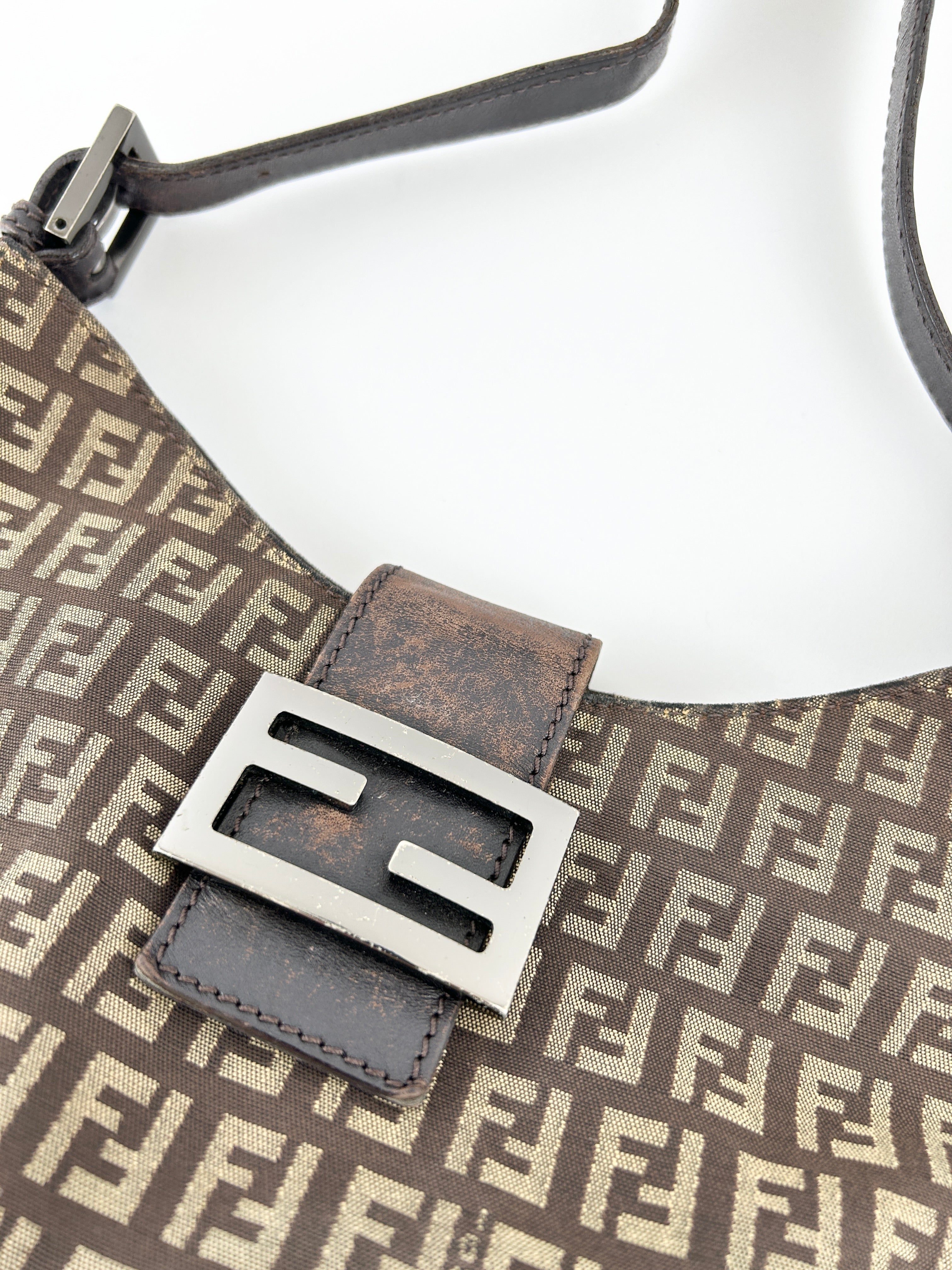 Vintage Fendi Zucca Shoulder Bag