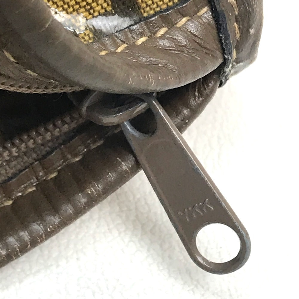 FENDI Shoulder Bag Plastics/Leather Brown Crossbody FF Zucca Pattern Women Used