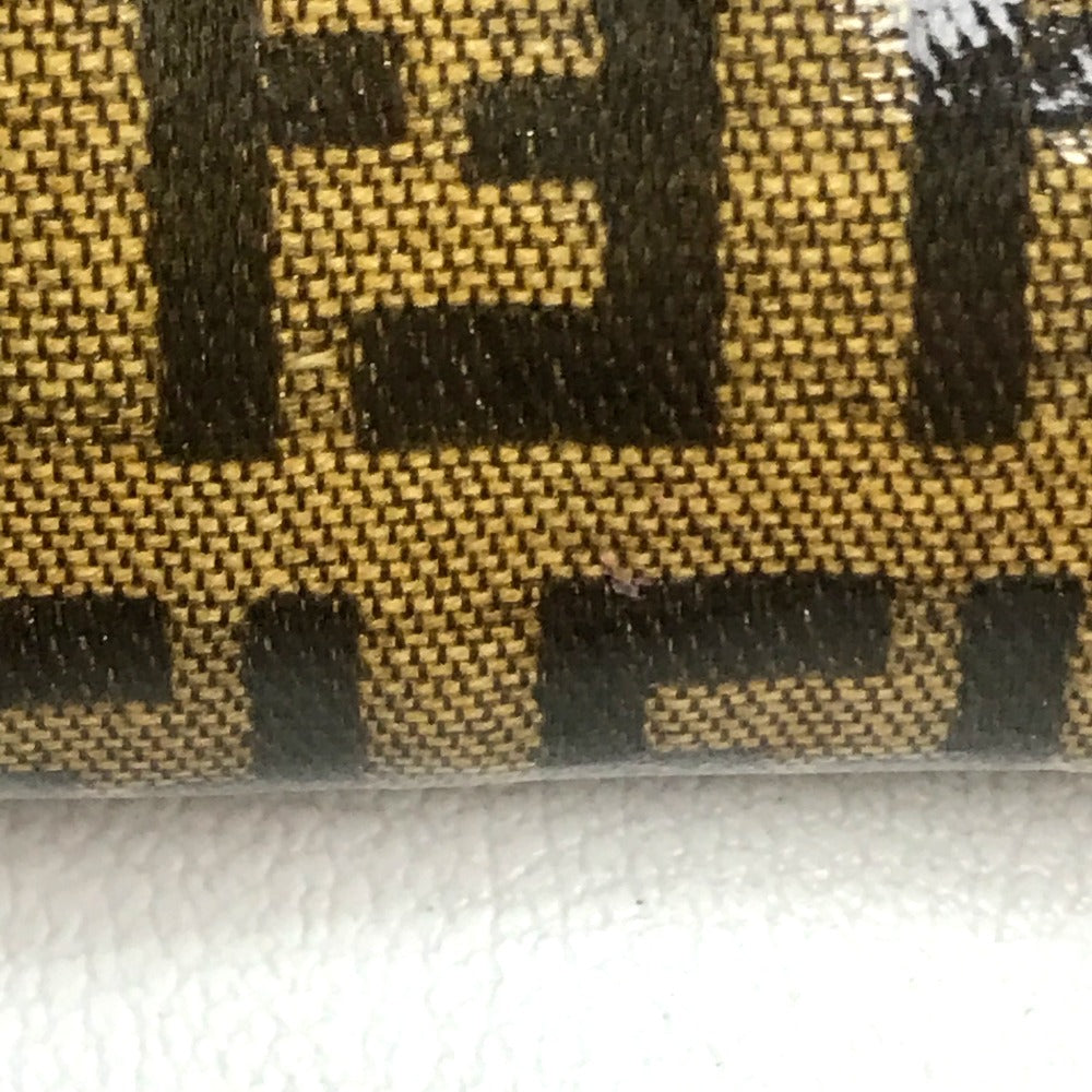 FENDI Shoulder Bag Plastics/Leather Brown Crossbody FF Zucca Pattern Women Used
