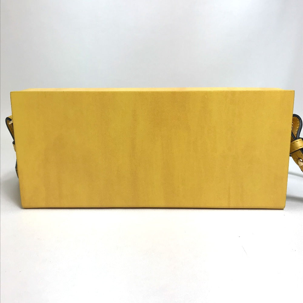 FENDI Shoulder Bag 7VA520 leather Yellow / black logo mens Used