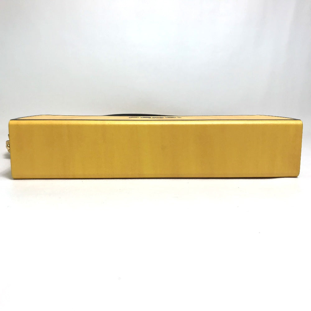 FENDI Shoulder Bag 7VA520 leather Yellow / black logo mens Used