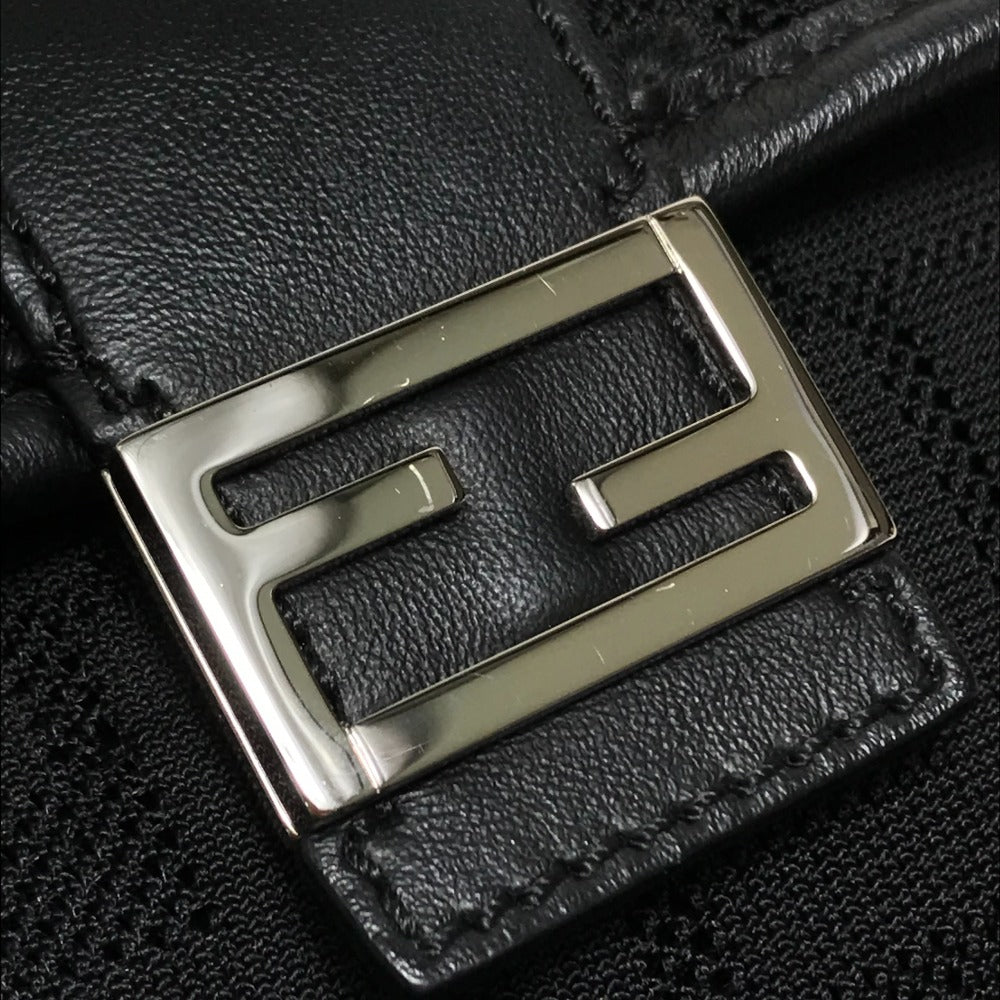 FENDI Shoulder Bag 7VZ049 Fabric / Leather Black / red Belt bag Zucca FF pattern mens Used