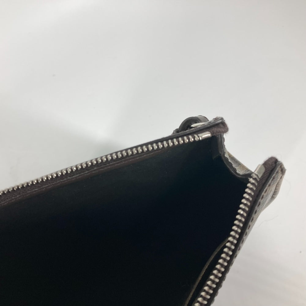 PRADA Shoulder Bag 2VH172 Leather / nylon black With porch Triangle logo plate mens Used