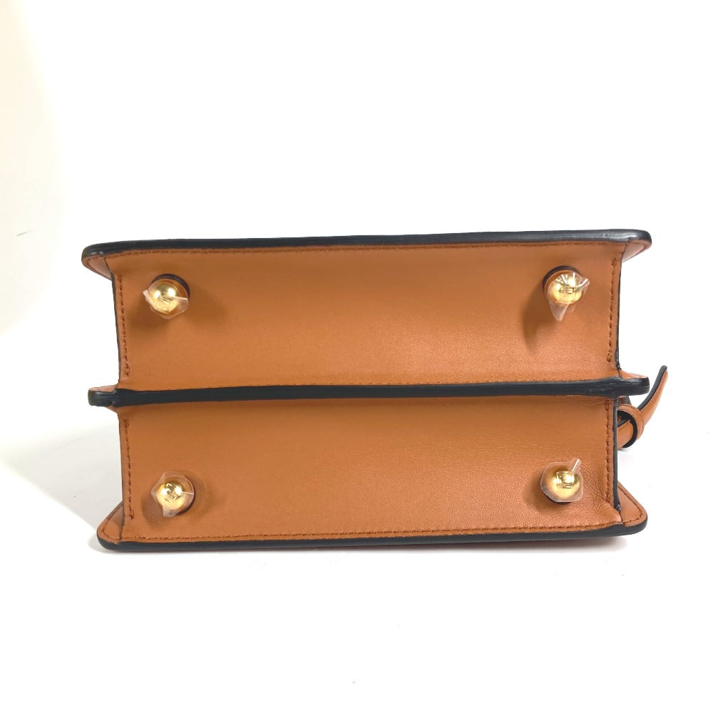 FENDI Shoulder Bag 8BN335 leather Brown Peekaboo ISeeU Petit Women Used
