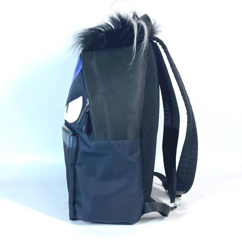 FENDI Backpack 7VZ012 Nylon Navy Bag Monster Bugs unisex(Unisex) Used