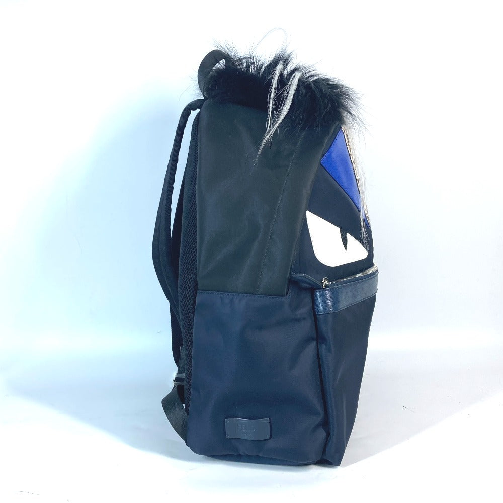 FENDI Backpack 7VZ012 Nylon Navy Bag Monster Bugs unisex(Unisex) Used