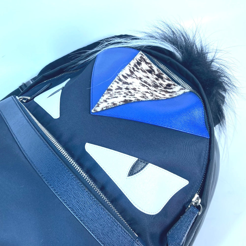 FENDI Backpack 7VZ012 Nylon Navy Bag Monster Bugs unisex(Unisex) Used