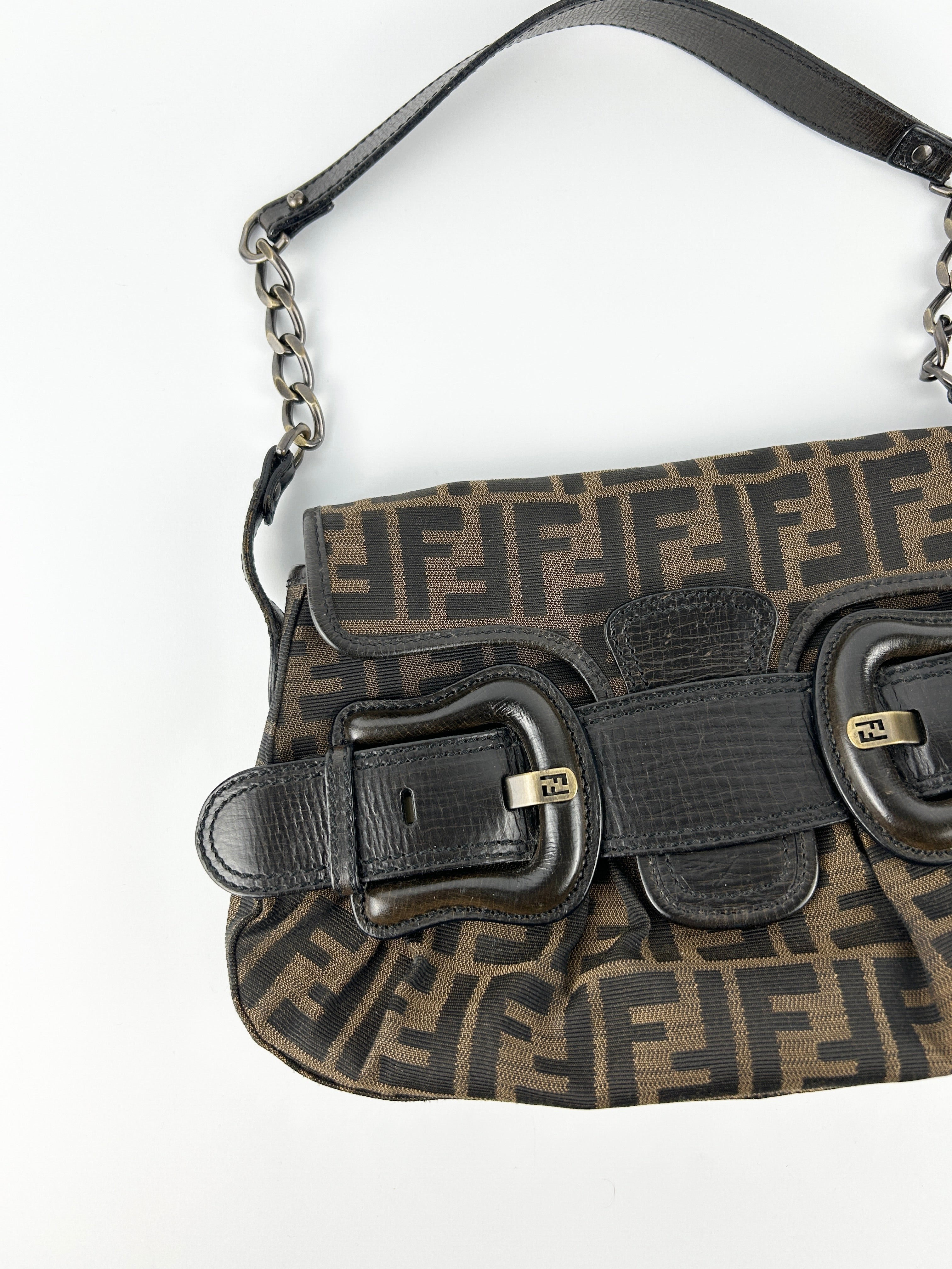 Fendi Zucca Tobacco Shoulder Bag
