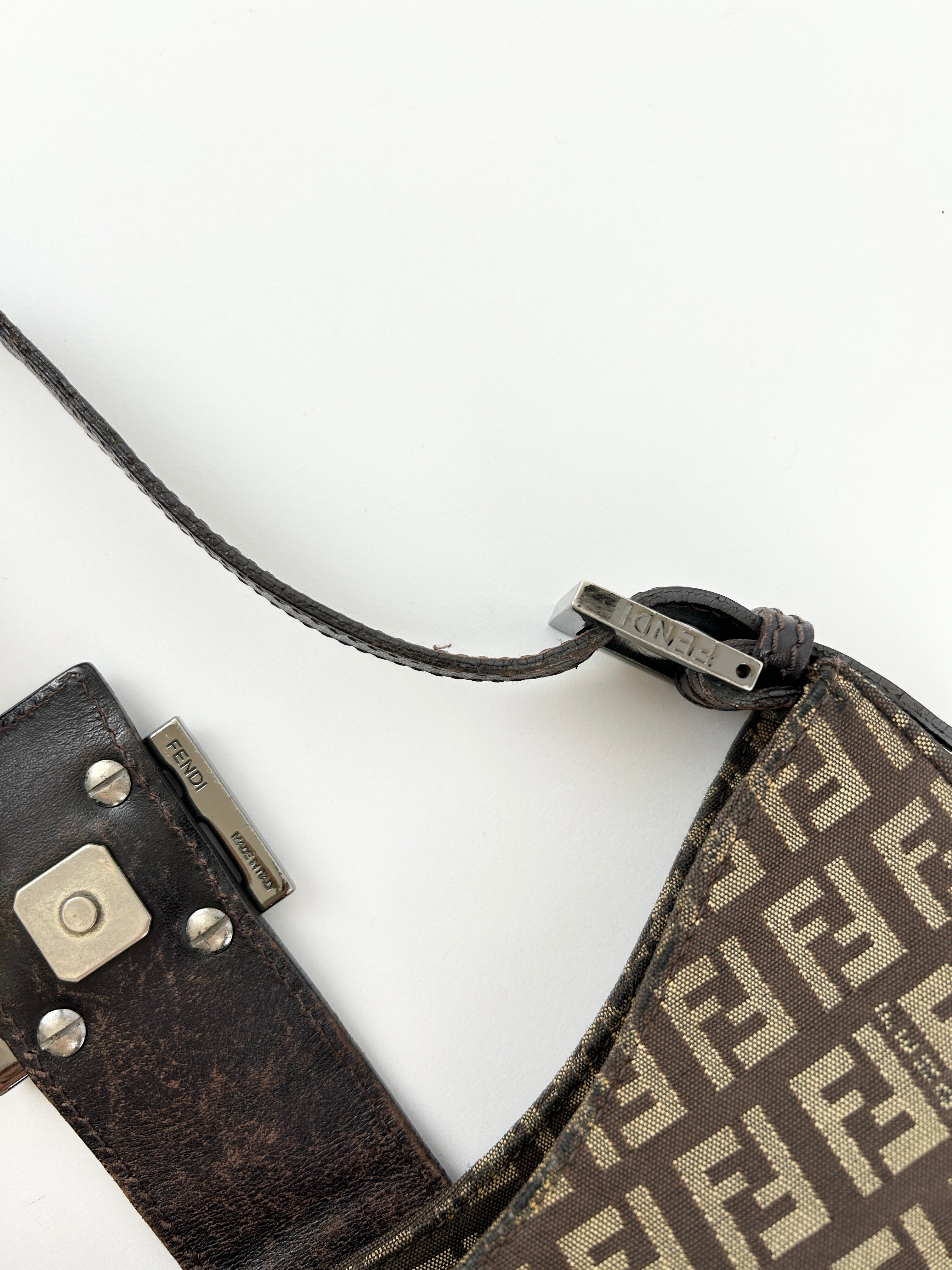 Vintage Fendi Zucca Shoulder Bag
