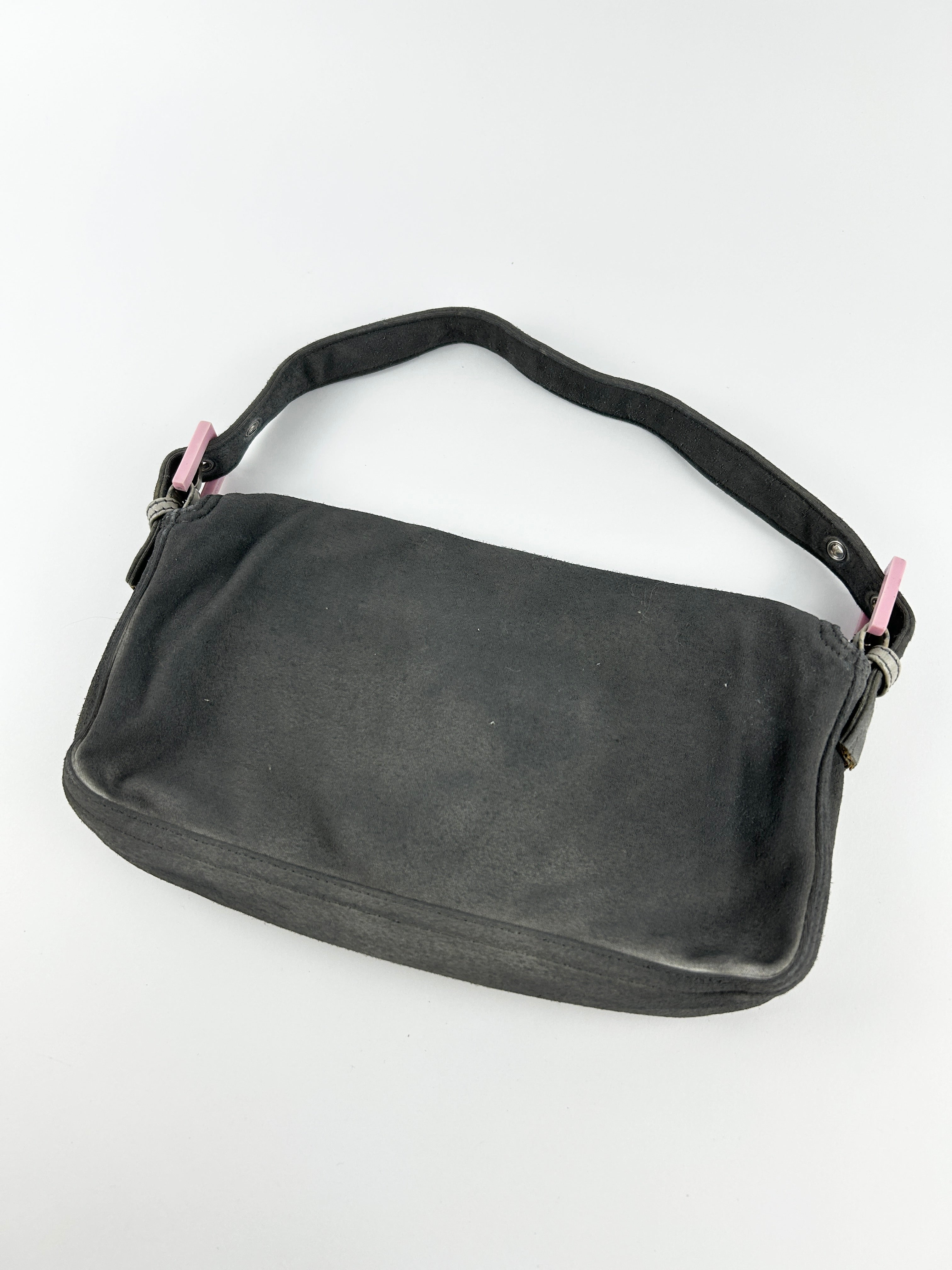 Vintage Fendi FF Jersey Cloth Baguette Shoulder Bag