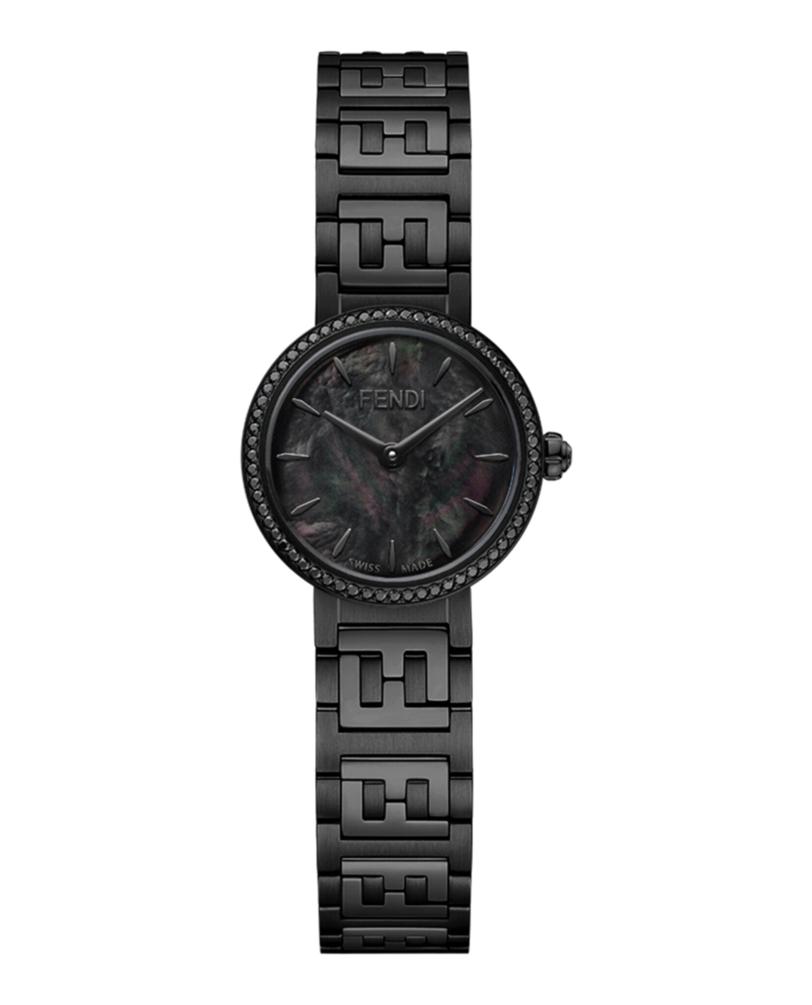 Fendi Womens Forever Fendi Black 19mm Bracelet Fashion Watch