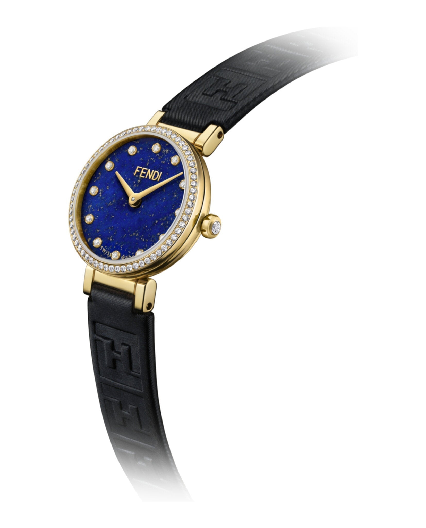 Fendi Womens Gold 19mm Strap Fashion Watch