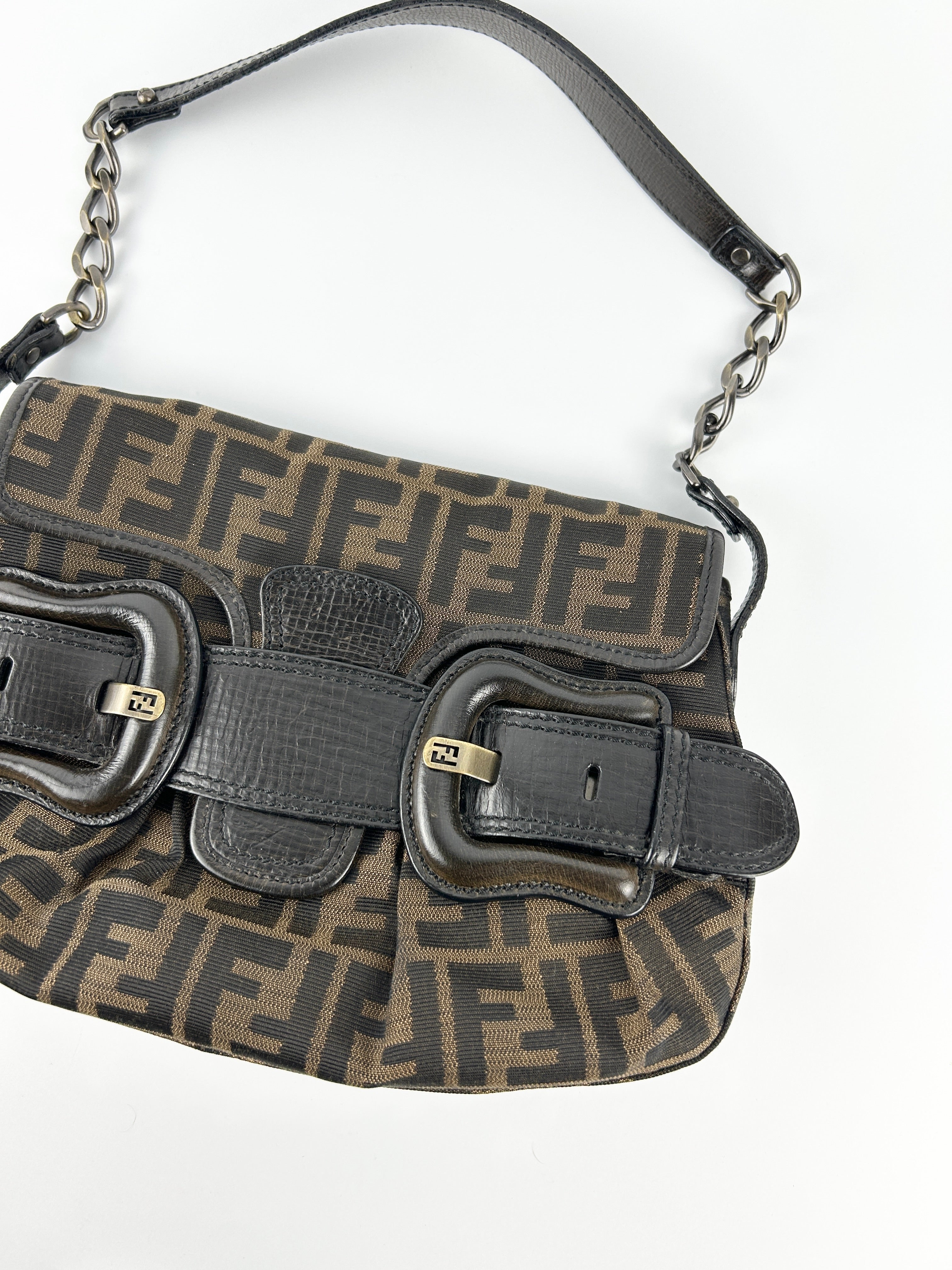 Fendi Zucca Tobacco Shoulder Bag