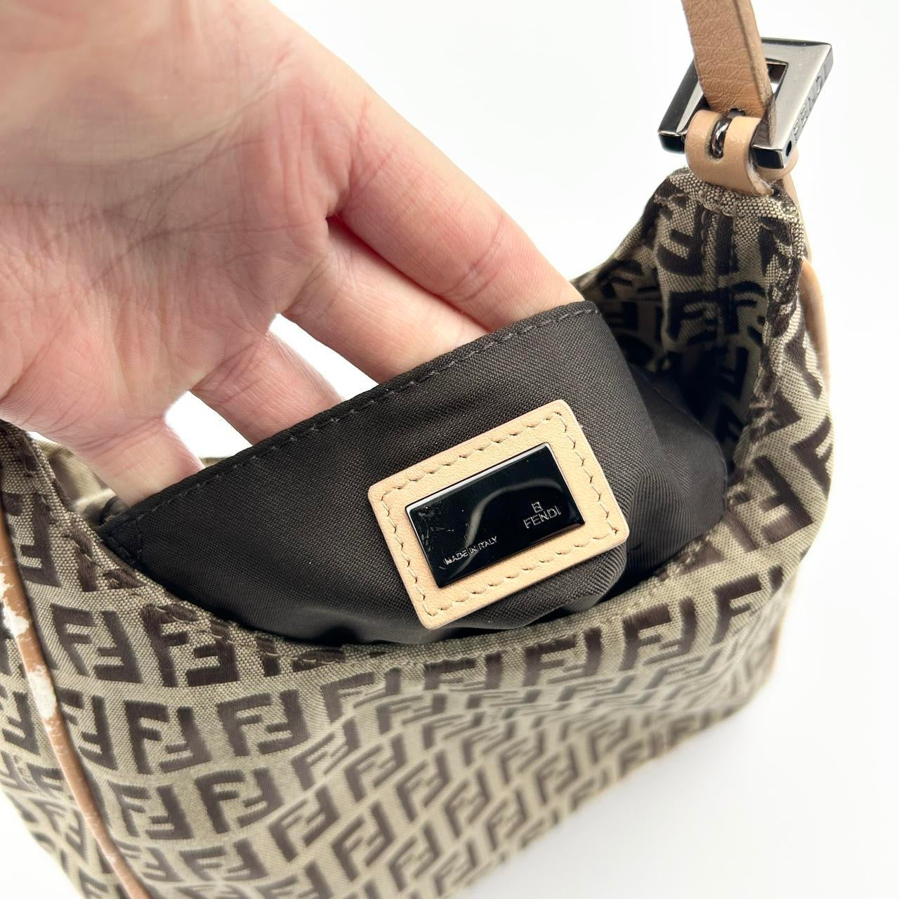 Vintage Fendi Zucca Shoulder Bag