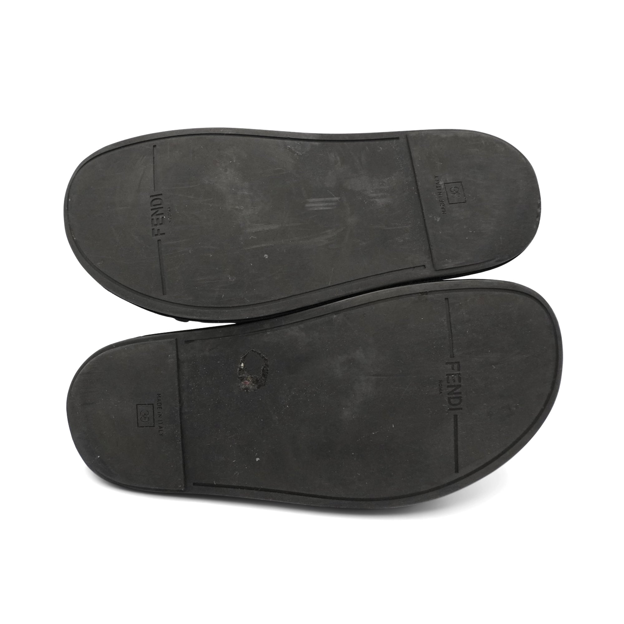Fendi 'Fun Logo' Pool Slides - Women's 38