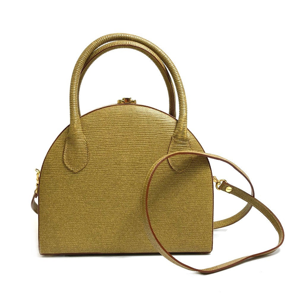 FENDI Handbag leather Beige type Semicircular form Women Used
