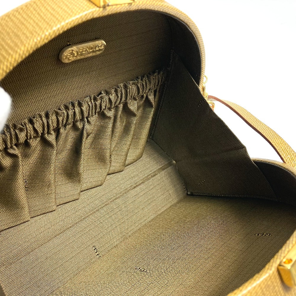 FENDI Handbag leather Beige type Semicircular form Women Used