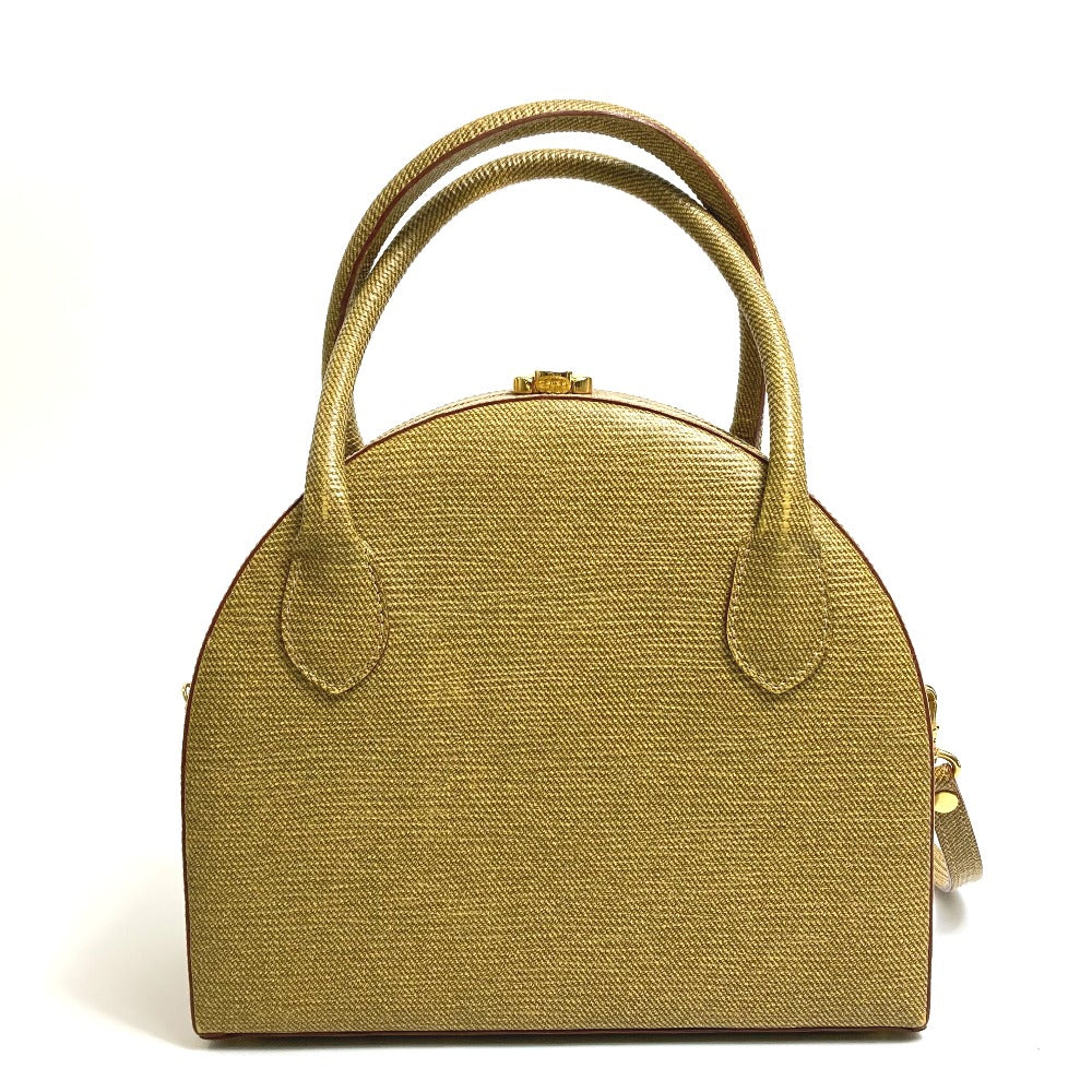 FENDI Handbag leather Beige type Semicircular form Women Used