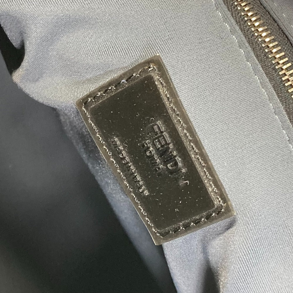 FENDI Business bag 7VA400 Canvas / leather Black Grey logo mesh bicolor mens Used