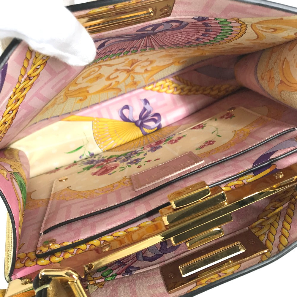 FENDI Handbag 8BN321 leather gold Versace VERSACE collaboration FENDACE Peekaboo Medium ISEEU Medium
