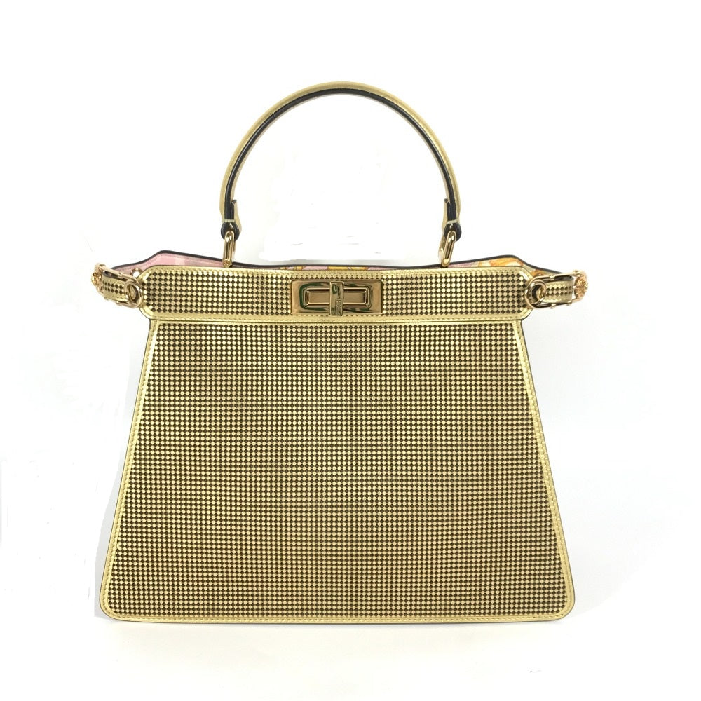 FENDI Handbag 8BN321 leather gold Versace VERSACE collaboration FENDACE Peekaboo Medium ISEEU Medium