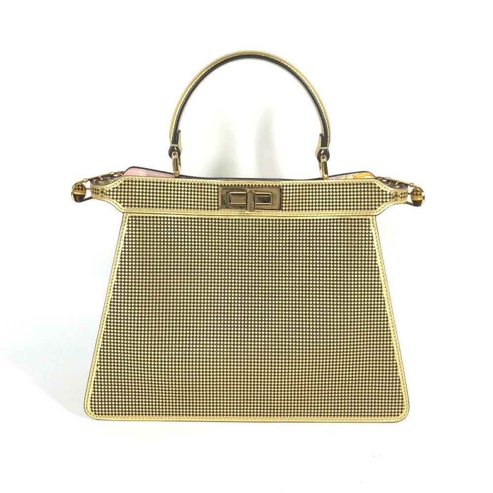FENDI Handbag 8BN321 leather gold Versace VERSACE collaboration FENDACE Peekaboo Medium ISEEU Medium