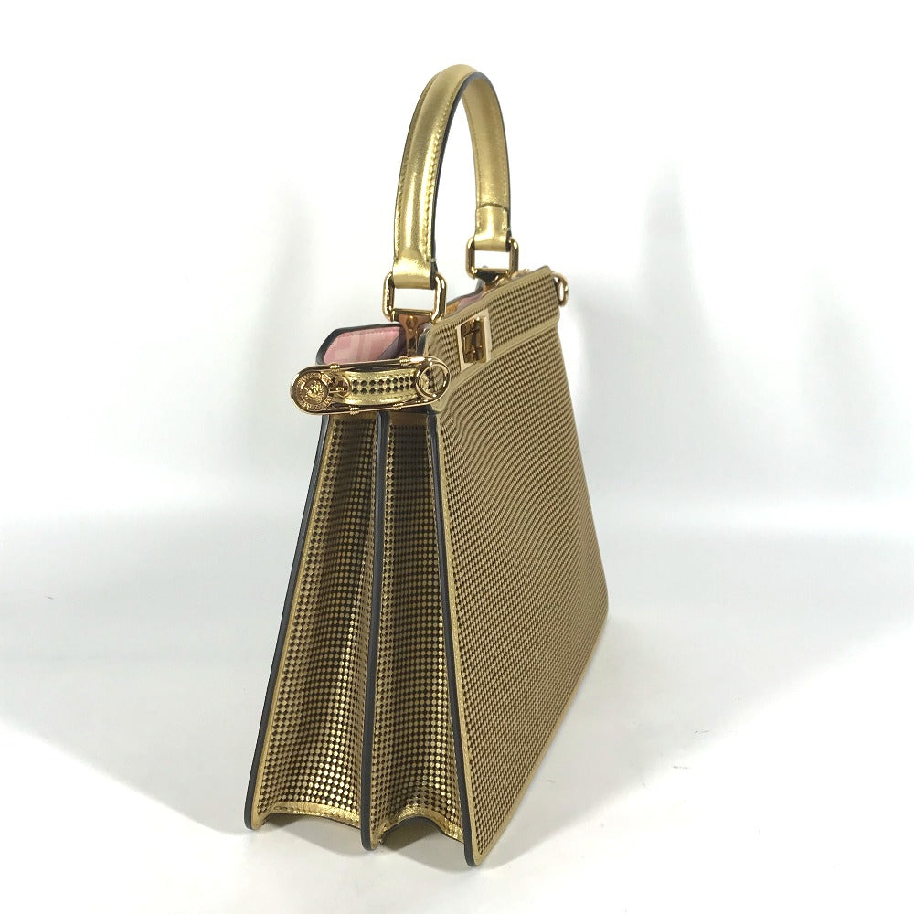 FENDI Handbag 8BN321 leather gold Versace VERSACE collaboration FENDACE Peekaboo Medium ISEEU Medium