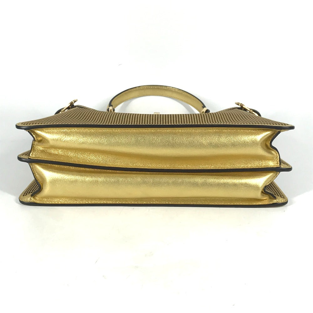 FENDI Handbag 8BN321 leather gold Versace VERSACE collaboration FENDACE Peekaboo Medium ISEEU Medium