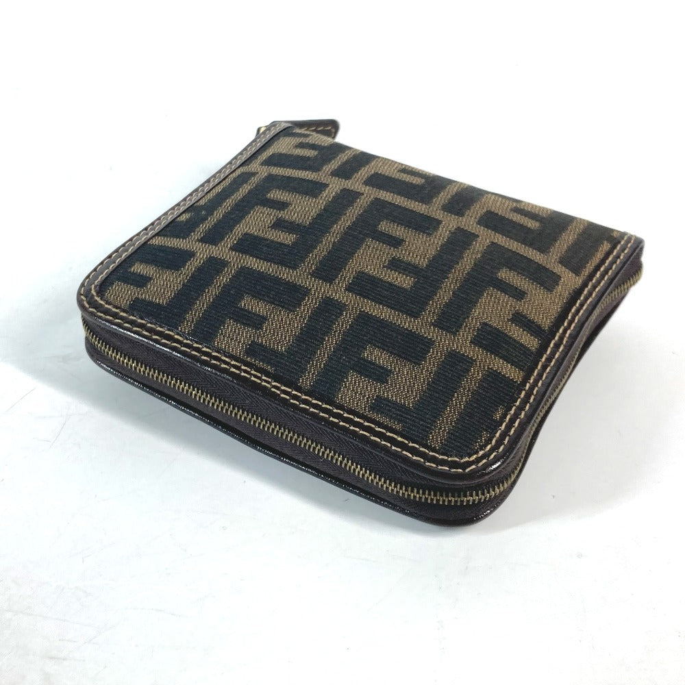 FENDI Shoulder Bag Nylon Brown Bag Tote Bag shawl Zucca folding logo Women Used
