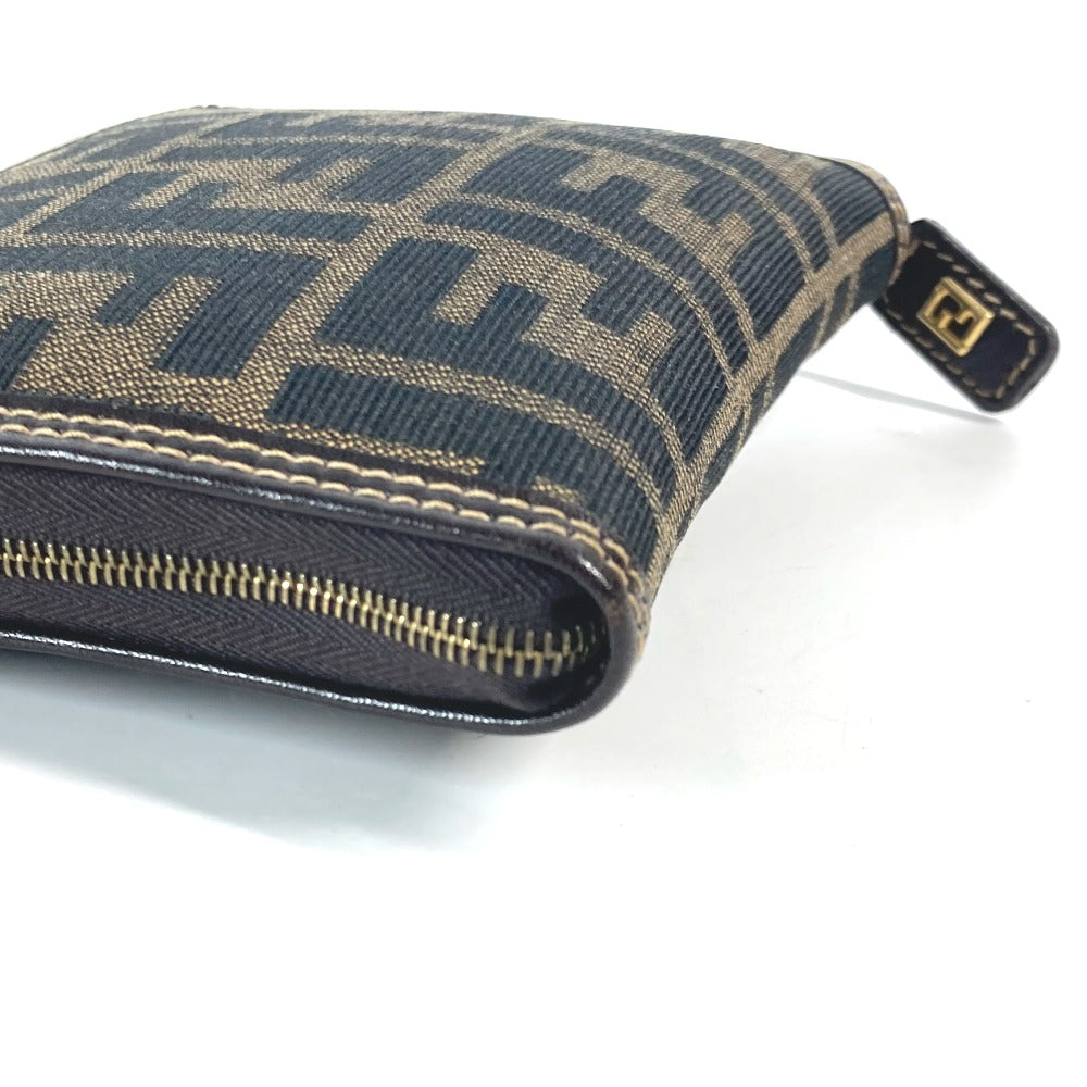 FENDI Shoulder Bag Nylon Brown Bag Tote Bag shawl Zucca folding logo Women Used