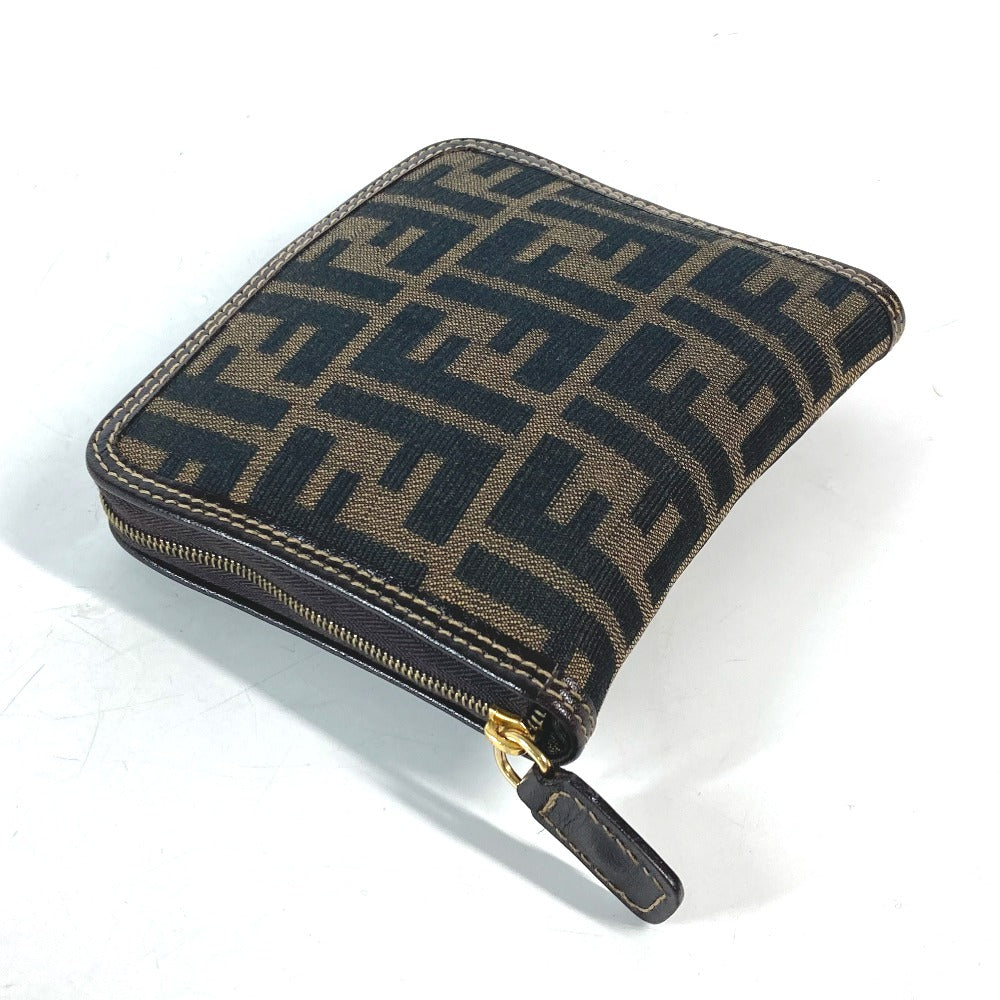 FENDI Shoulder Bag Nylon Brown Bag Tote Bag shawl Zucca folding logo Women Used