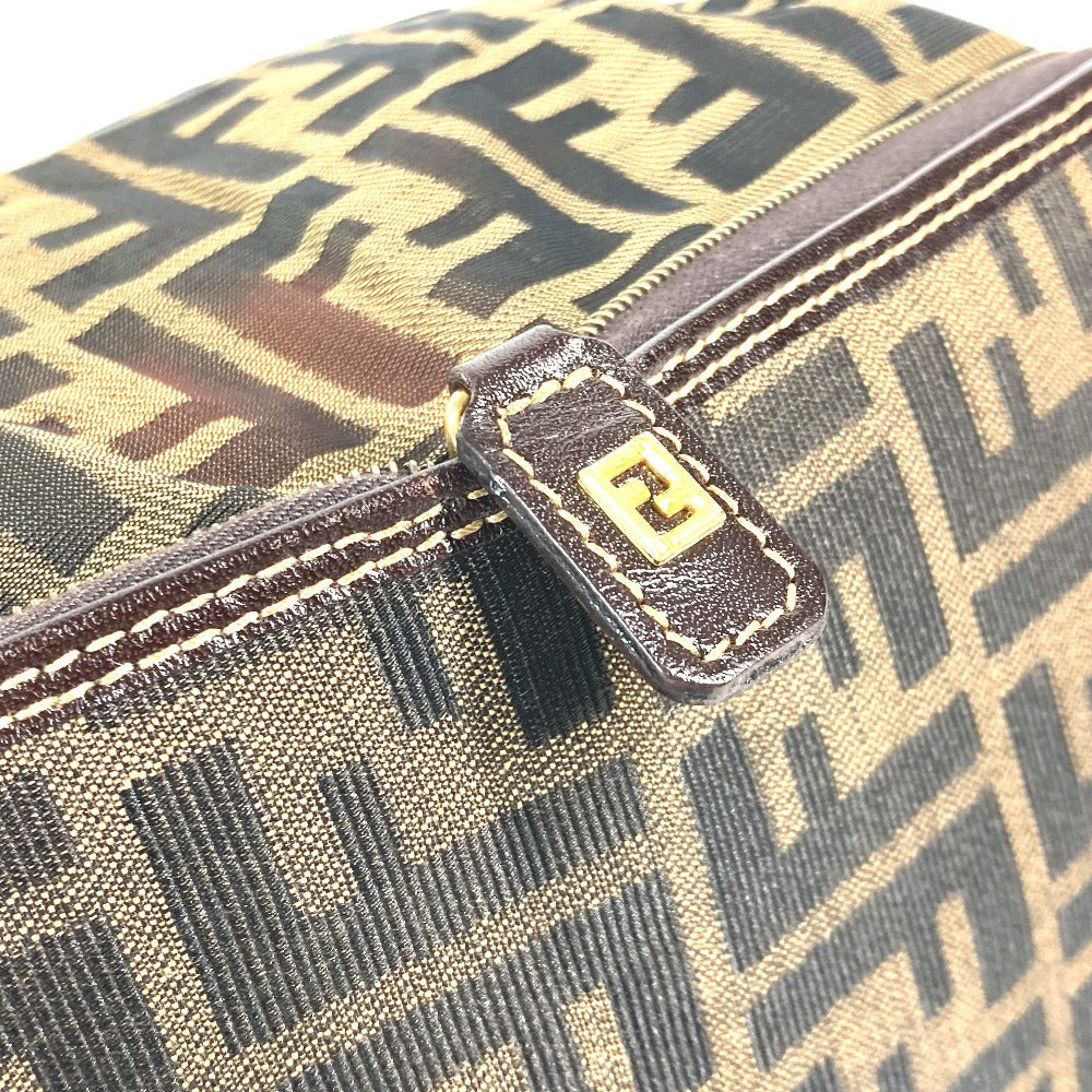 FENDI Shoulder Bag Nylon Brown Bag Tote Bag shawl Zucca folding logo Women Used