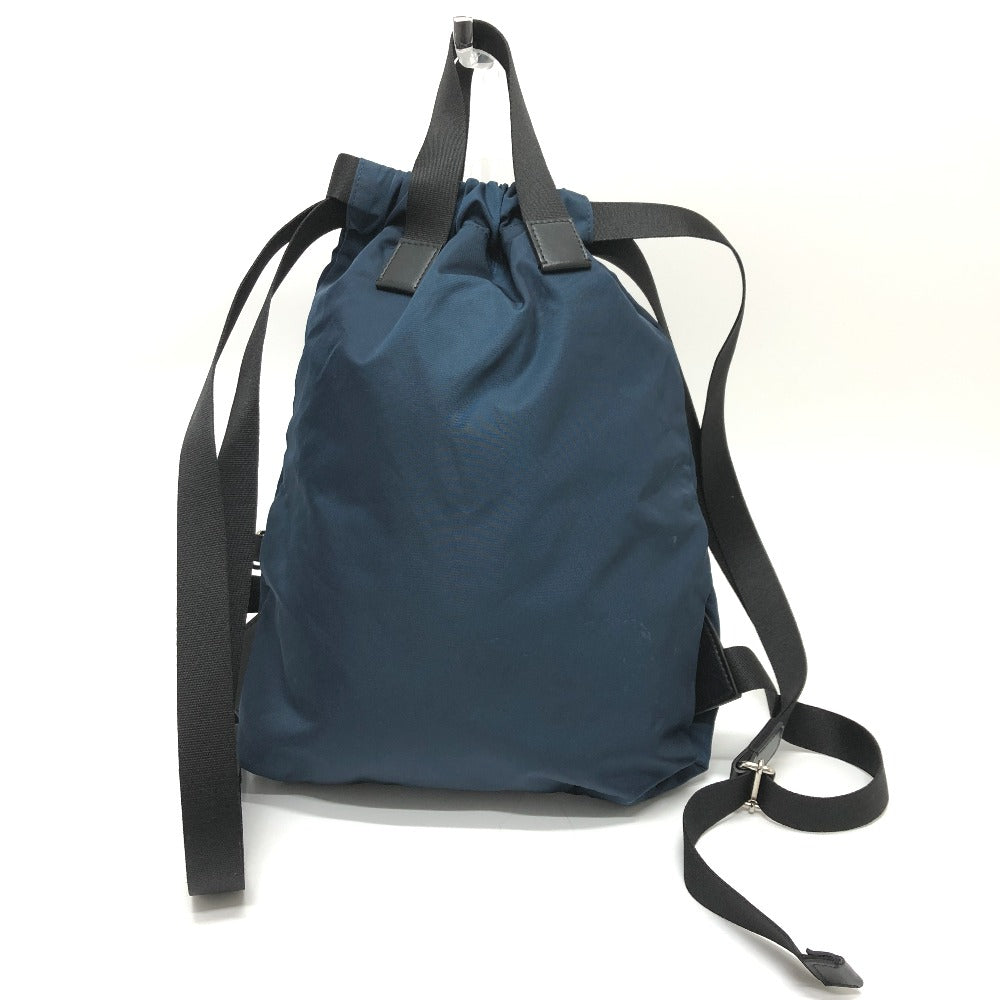 FENDI Backpack 8BZ045 Nylon Navy Zucca logo unisex(Unisex) Used