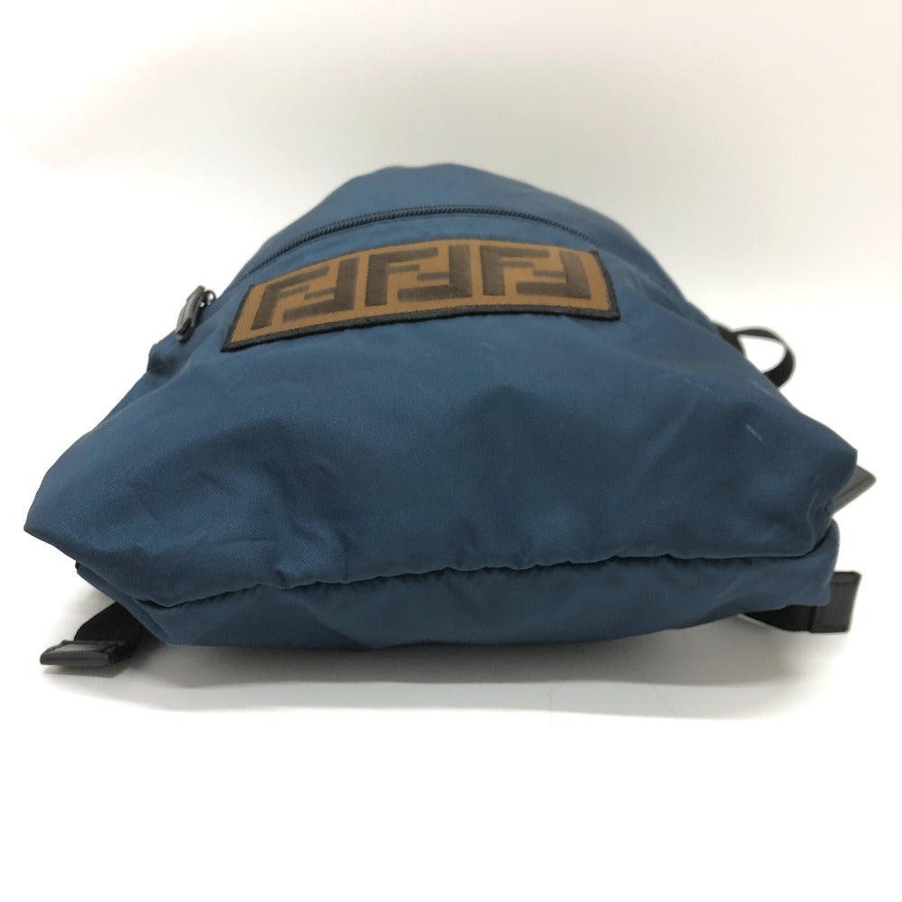 FENDI Backpack 8BZ045 Nylon Navy Zucca logo unisex(Unisex) Used