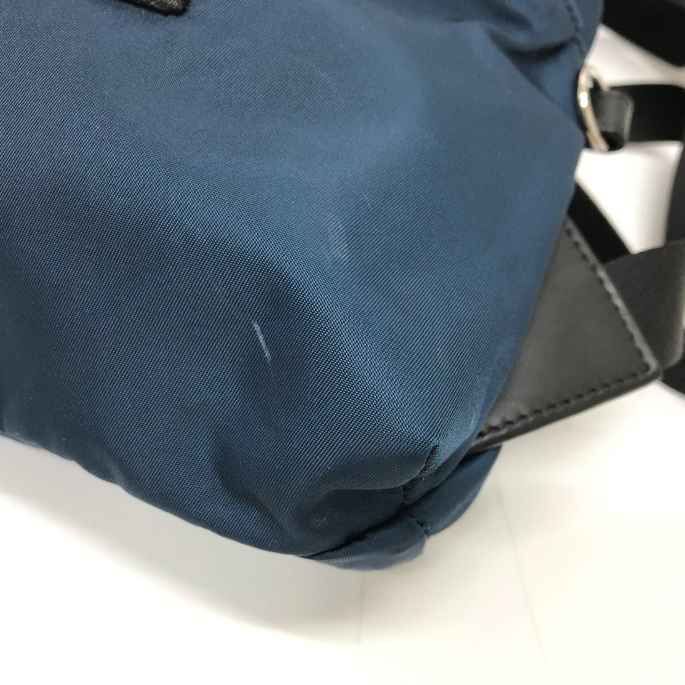 FENDI Backpack 8BZ045 Nylon Navy Zucca logo unisex(Unisex) Used
