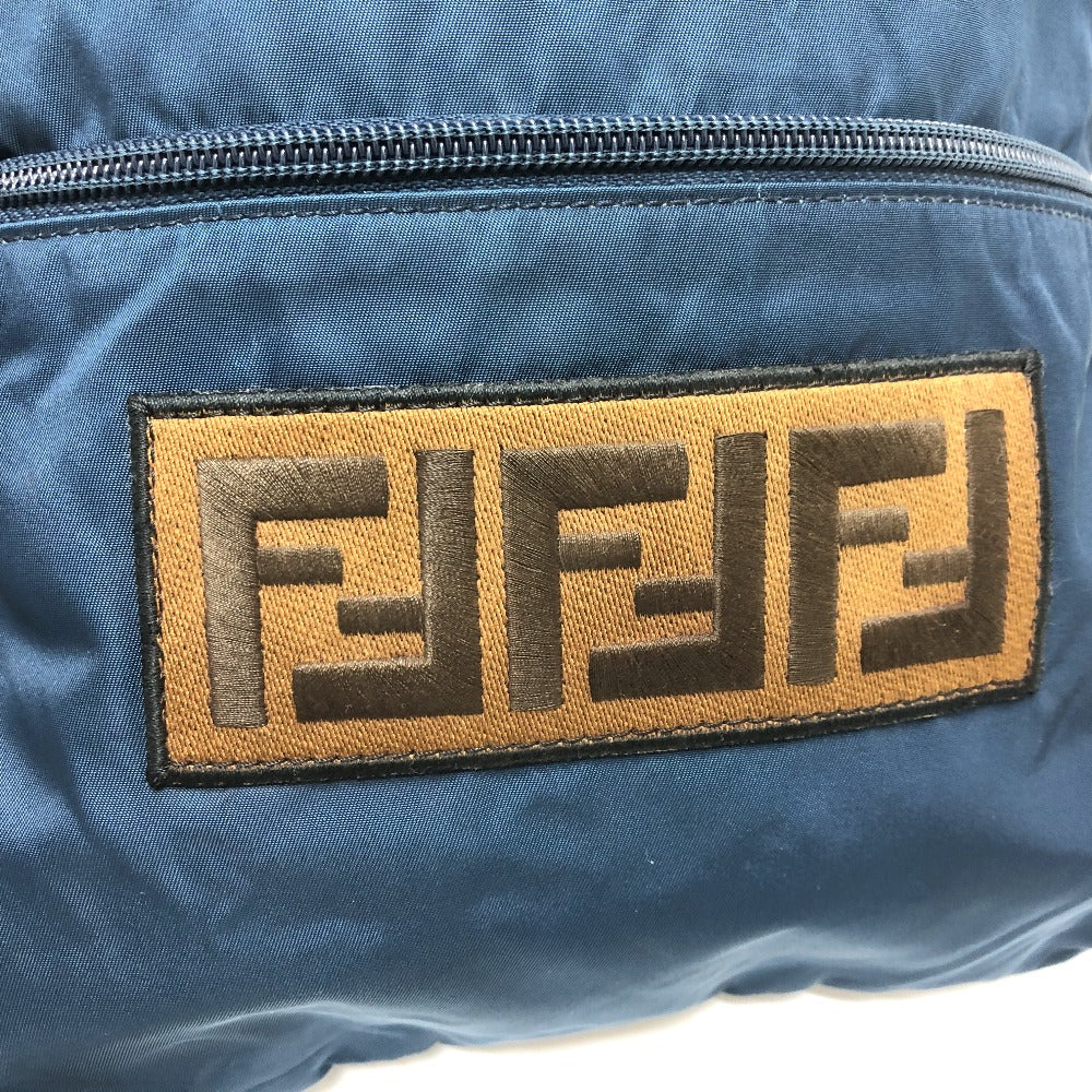 FENDI Backpack 8BZ045 Nylon Navy Zucca logo unisex(Unisex) Used