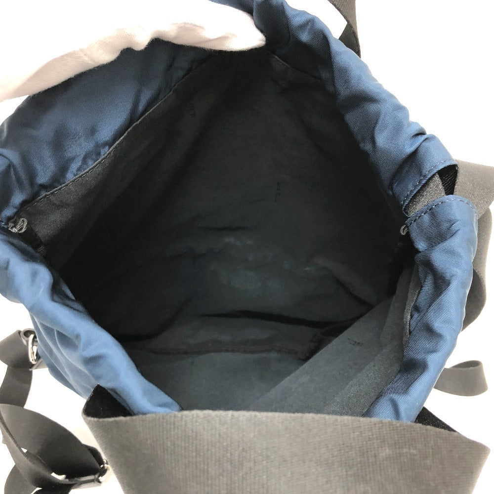 FENDI Backpack 8BZ045 Nylon Navy Zucca logo unisex(Unisex) Used