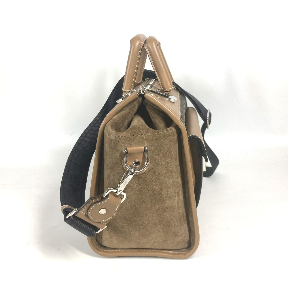 FENDI Handbag 7VA571 Canvas / leather Brown Zucca SOFT TRUNK
