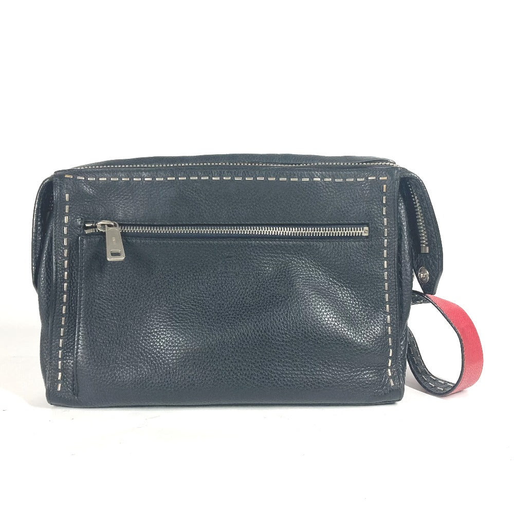 FENDI Shoulder Bag 7VA407 leather black Messenger bag Celeria mens Secondhand