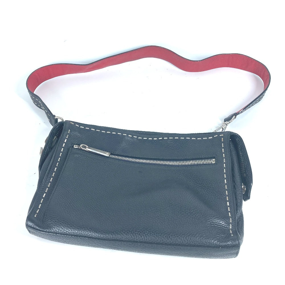 FENDI Shoulder Bag 7VA407 leather black Messenger bag Celeria mens Secondhand