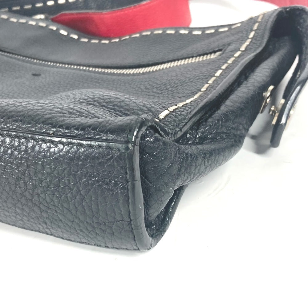 FENDI Shoulder Bag 7VA407 leather black Messenger bag Celeria mens Secondhand