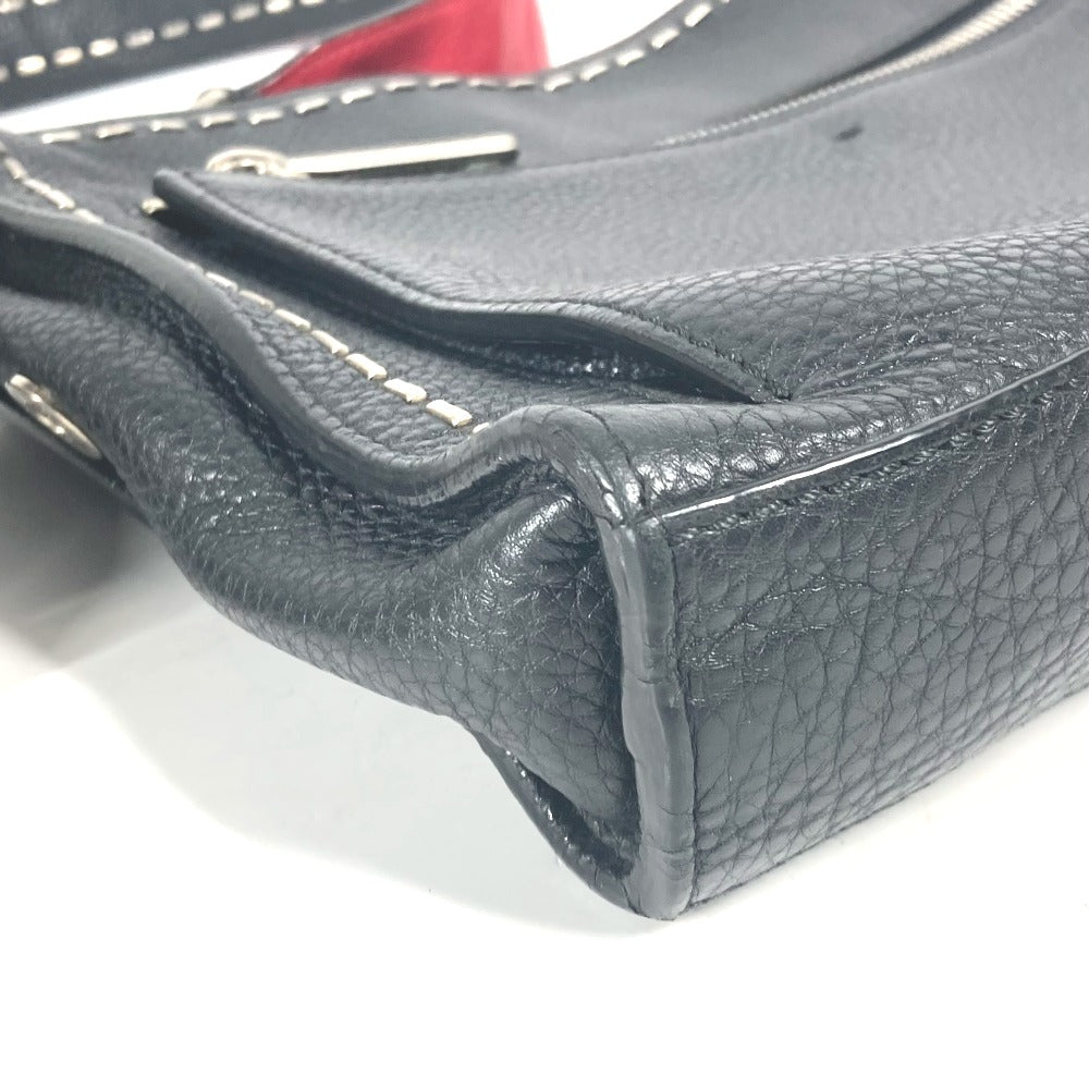 FENDI Shoulder Bag 7VA407 leather black Messenger bag Celeria mens Secondhand